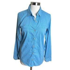3/$30 Outdoor Research Shirt Womens Medium Blue Plaid Rumi Long Sleeve Button Up